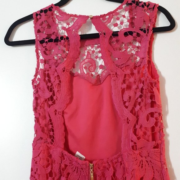 Pink Openwork Dress - Picture 4 of 6